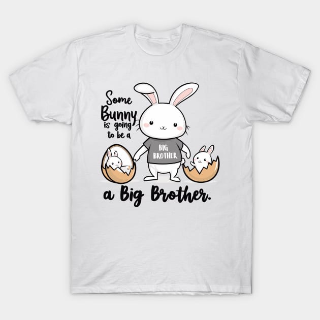 Big Brother Announcement Cute Bunny Family Design T-Shirt by Firesquare